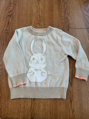 NWOT Toddler Cozy Bunny Stripe Sweater